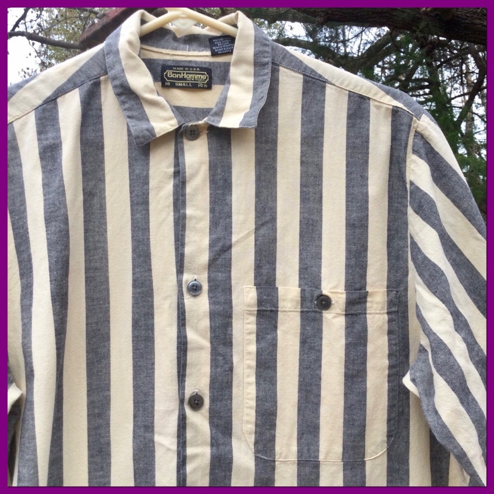 Striped Shirt, sz 14 S 14.5